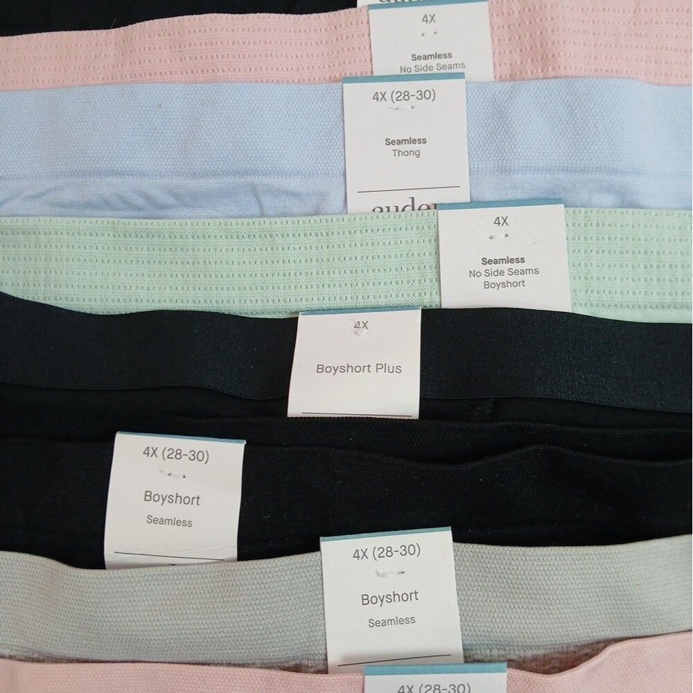 Auden Plus Size 4X Panties Bundle Of 10 Briefs, Boyshorts, Hipsters Thongs NWT
